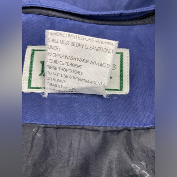 Vintage LL Bean Jacket Blue Puffer Coat Bomber Goose Down Flight Men XL TALL - Picture 13 of 14